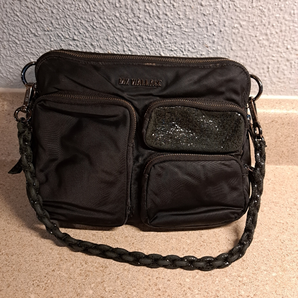 MZ Wallace nylon shoulder bag with zip pockets
